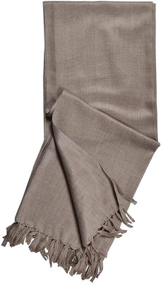 alamodey Polyester Wool Blend Solid Men Shawl(Grey)