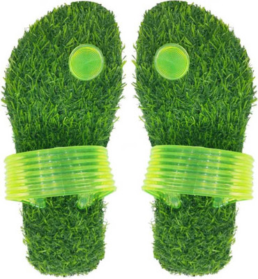 HARSH FASHION ZONE Men Slides(Green , 8)
