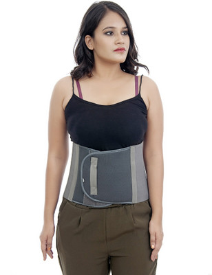 AuFlex Abdominal Support Belt, Post Pregnancy, Post Operative Tummy Trimmer for Women Abdominal Belt(Grey)