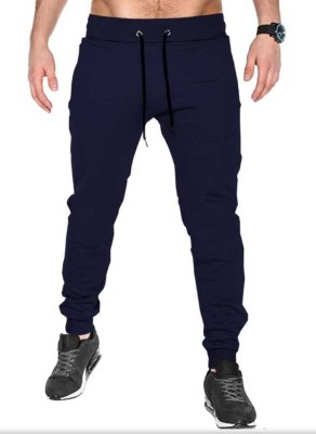 WILD KICKER Solid Men Blue Track Pants