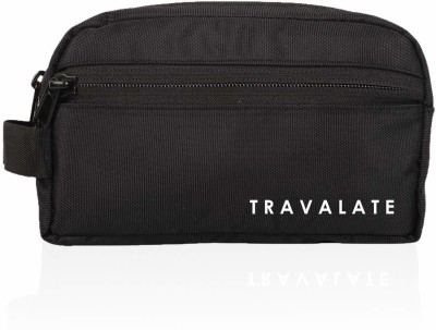 Travalate 2 Zipper Compatment Multipurpose Travel Shaving Kit & Bag(Black)