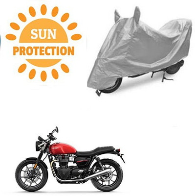 RPSENTTERPR Waterproof Two Wheeler Cover for Triumph(Twin spark, Silver)