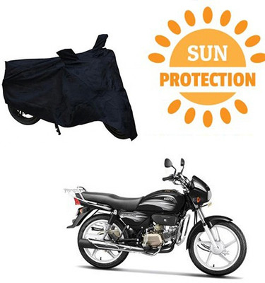 saanvi Waterproof Two Wheeler Cover for Hero(Splendor Plus, Black)