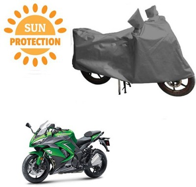 RPSENTTERPR Waterproof Two Wheeler Cover for Kawasaki(Ninja 1000, Grey)