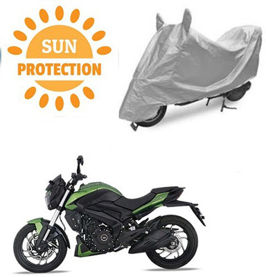 saanvi Waterproof Two Wheeler Cover for Bajaj(Dominar, Silver)