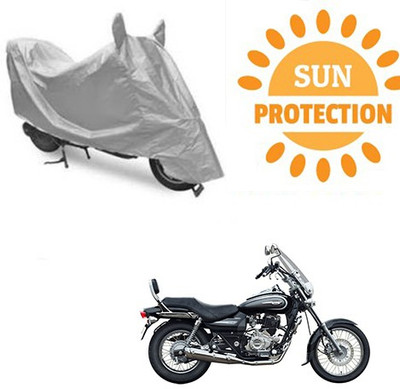 saanvi Waterproof Two Wheeler Cover for Bajaj(Avenger 220 Cruise, Silver)