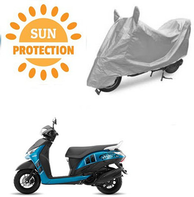 saanvi Waterproof Two Wheeler Cover for Yamaha(Alpha, Silver)