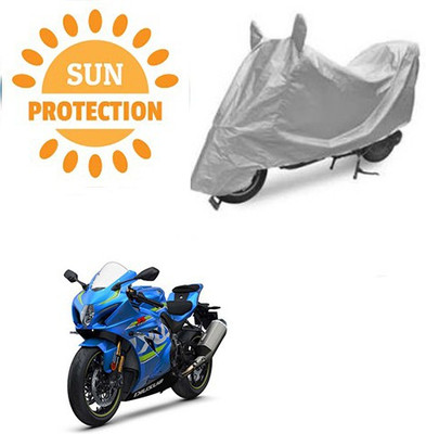 RPSENTTERPR Waterproof Two Wheeler Cover for Suzuki(GSX, Silver)
