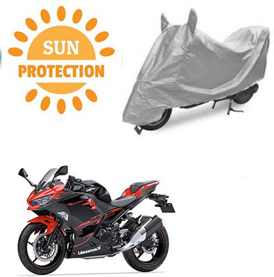 saanvi Waterproof Two Wheeler Cover for Kawasaki(Ninja 250, Silver)