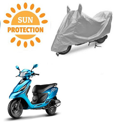 saanvi Waterproof Two Wheeler Cover for TVS(Zest, Silver)