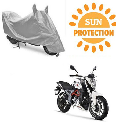 saanvi Waterproof Two Wheeler Cover for DSK Benelli(TNT 25, Silver)