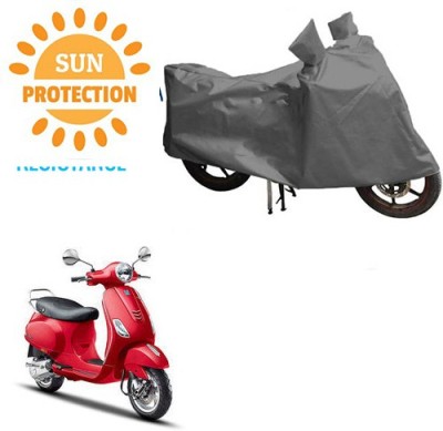 Mdstar Waterproof Two Wheeler Cover for Piaggio(Vespa VXL, Grey)