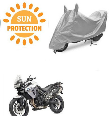 saanvi Waterproof Two Wheeler Cover for Triumph(Tiger 800 XR, Silver)