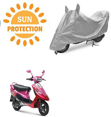 saanvi Waterproof Two Wheeler Cover for TVS(Scooty Pep+, Silver)