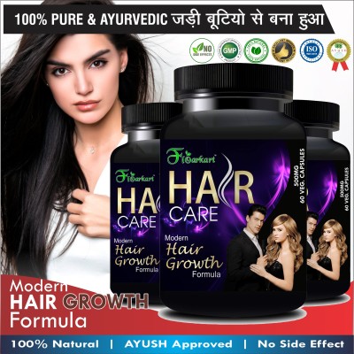 Floarkart Hair Care Herbal caspules For Incraesing Hair Growth Ayurvedic(3 x 60)