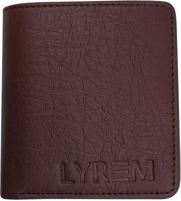 LYREM Men Casual Brown Artificial Leather Wallet(7 Card Slots)