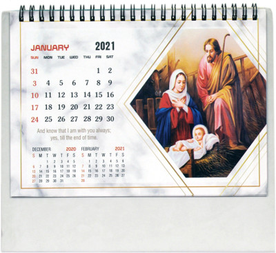 VR Creatives Jesus Christ The Son of God Desk Table Top Office Calendar and Planner 2021 2021 Table Calendar(Multicolor, Jesus)
