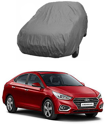 Coverit Car Cover For Hyundai Verna Facelift (Without Mirror Pockets)(Grey)