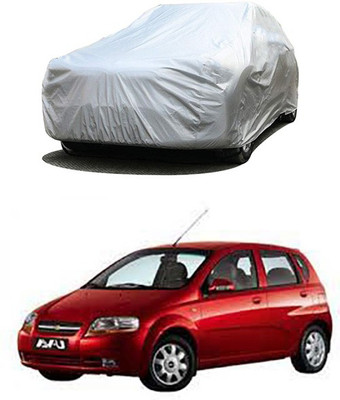 Coverit Car Cover For Chevrolet Aveo Uva (Without Mirror Pockets)(Silver)