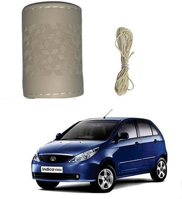 Autocom Hand Stiched Steering Cover For Tata Indica Vista(Beige, Leatherite)