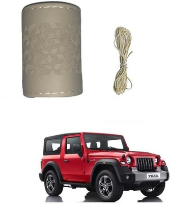 Autocom Hand Stiched Steering Cover For Mahindra Thar(Beige, Leatherite)