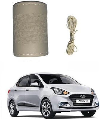 ARNEJA Hand Stiched Steering Cover For Maruti Xcent(Beige, Leatherite)