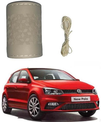 ARNEJA Hand Stiched Steering Cover For Volkswagen Polo(Beige, Leatherite)