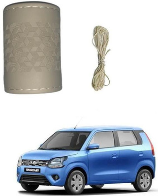 Autocom Hand Stiched Steering Cover For Maruti WagonR(Beige, Leatherite)
