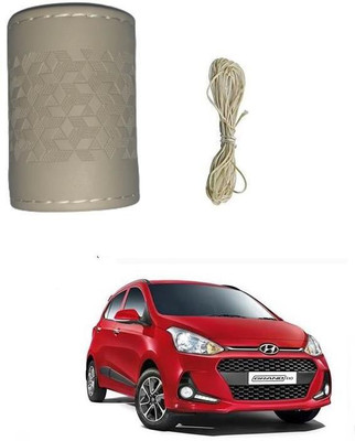 ARNEJA Hand Stiched Steering Cover For Hyundai Grand i10(Beige, Leatherite)