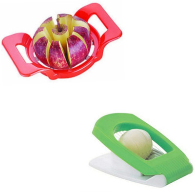Samarpan Combo Of Smart Egg Cutter With Apple Cutter (Pack Of 2, Multi Color) Vegetable & Fruit Chopper(2)