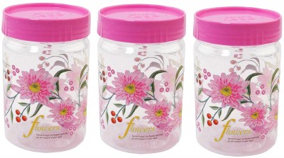 Heart Home Plastic Grocery Container  - 500 ml(Pack of 3, Pink)