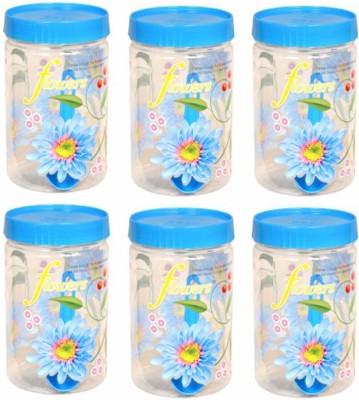 Heart Home Plastic Grocery Container  - 500 ml(Pack of 6, Blue)