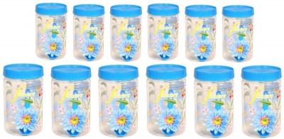 Heart Home Plastic Grocery Container  - 1100 ml(Pack of 12, Blue)