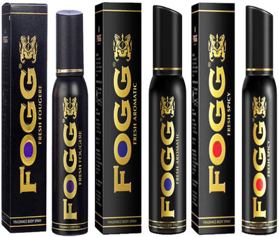 FOGG NEW 1 FRESH FOUGERE BODY SPRAY(120 ML) + 1 FRESH AROMATIC BO Body Spray  -  For Men(120 ml, Pack of 3)
