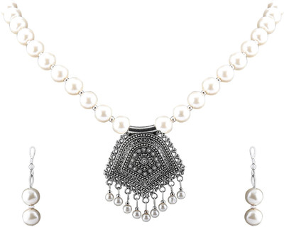 ShreejiHuf Alloy Silver Jewellery Set(Pack of 1)