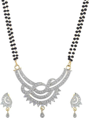 UNIFED CREATIONS Alloy Silver, Black Jewellery Set(Pack of 1)