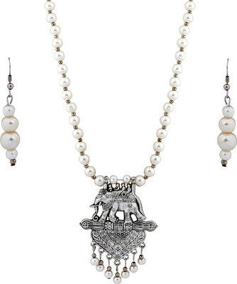 ShreejiHuf Alloy Silver Jewellery Set(Pack of 1)