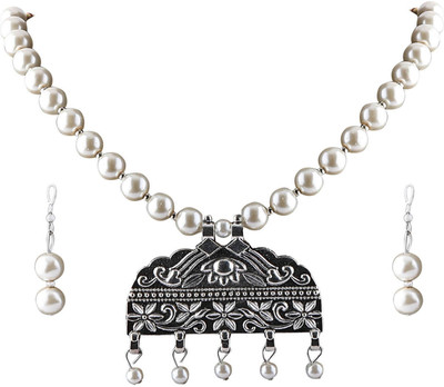 ShreejiHuf Alloy Silver Jewellery Set(Pack of 1)