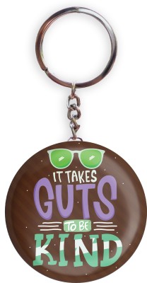 HOLA Brown Color It Takes Guts To Be Kind D2 Pack of 1 Bottle Opener Key Chain