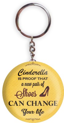 HOLA Yellow Color Cinderella Is Proof That A New Pair Of Shoes Can Change Your Life Pack of 1 Bottle Opener Key Chain