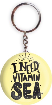 HOLA Yellow Color I Need Vitamin Sea D2 Pack of 1 Key Chain