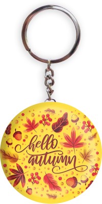 HOLA Yellow Color Hello Autumn D2 Pack of 1 Key Chain