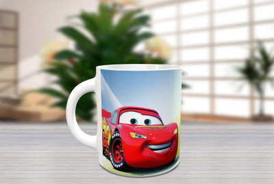 BlueBells Gifting Car Cartoon KIds mug Ceramic Coffee Mug(325 ml)