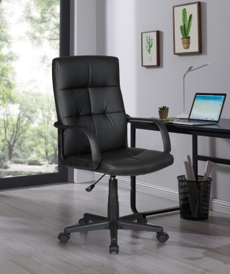Bantia Polyester Office Arm Chair (Black)
