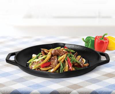 MILTON Pro Cook Cast Iron Grill Pan, 26 cm Saute Pan 26 cm diameter 0 L capacity  (Cast Iron, Non-stick, Induction Bottom)