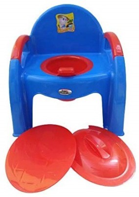 Miss & Chief by Flipkart 101 Baby Toilet Training Chair Potty Seat with Upper Closing Lid and Removable Bowl Potty Seat Potty Seat For 6-24 Month Baby Potty Seat(Blue)