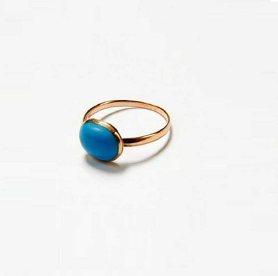 CEYLONMINE Stone Turquoise Gold Plated Ring