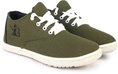 Kzaara Canvas Shoes For Men(Green , 10)