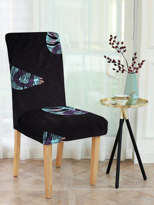 Flipkart SmartBuy Polyester Abstract 1 Seater Chair Cover(Black Pack of 1)
