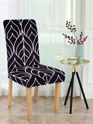 Flipkart SmartBuy Polyester Abstract 1 Seater Chair Cover(Black Pack of 6)